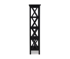 Richland Black 4-Shelf Bookcase -Walker Edison Shop 810543156 4