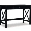 Richland Black 1-Drawer Wood X Leg Wood End Table