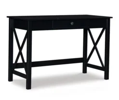 Richland Black 1-Drawer Wood X Leg Wood End Table
