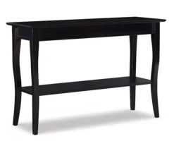 Lina Espresso 2-Tier Wood Console Table