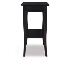 Lina Espresso 2-Tier Wood Console Table -Walker Edison Shop 810543161 4