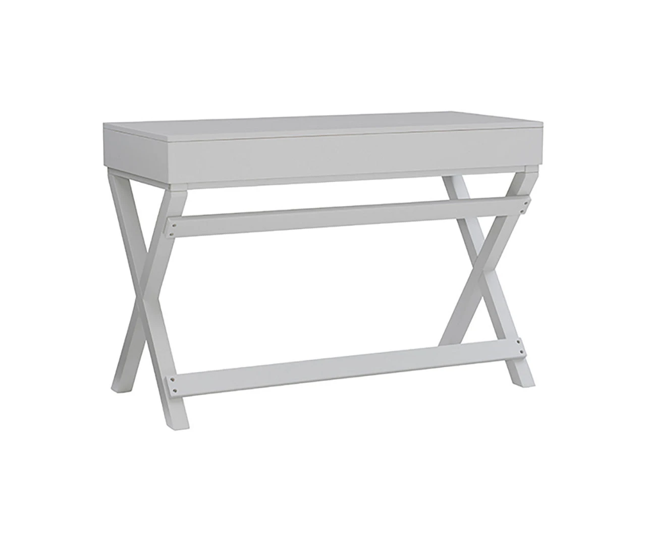 Kari Gray 2-Drawer Campaign Desk 4 Kari Gray 2-Drawer Campaign Desk - Image 4