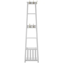 Cami White Wood Pyramid Hall Tree -Walker Edison Shop 810543178 5