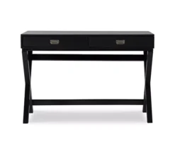 Cami Black X-Base Campaign Style Writing Desk -Walker Edison Shop 810543183 3