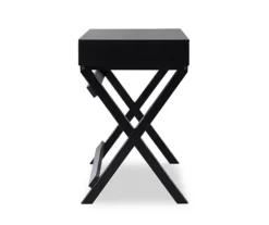 Cami Black X-Base Campaign Style Writing Desk -Walker Edison Shop 810543183 5