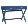 Kari Navy Blue 2-Drawer Campaign Desk