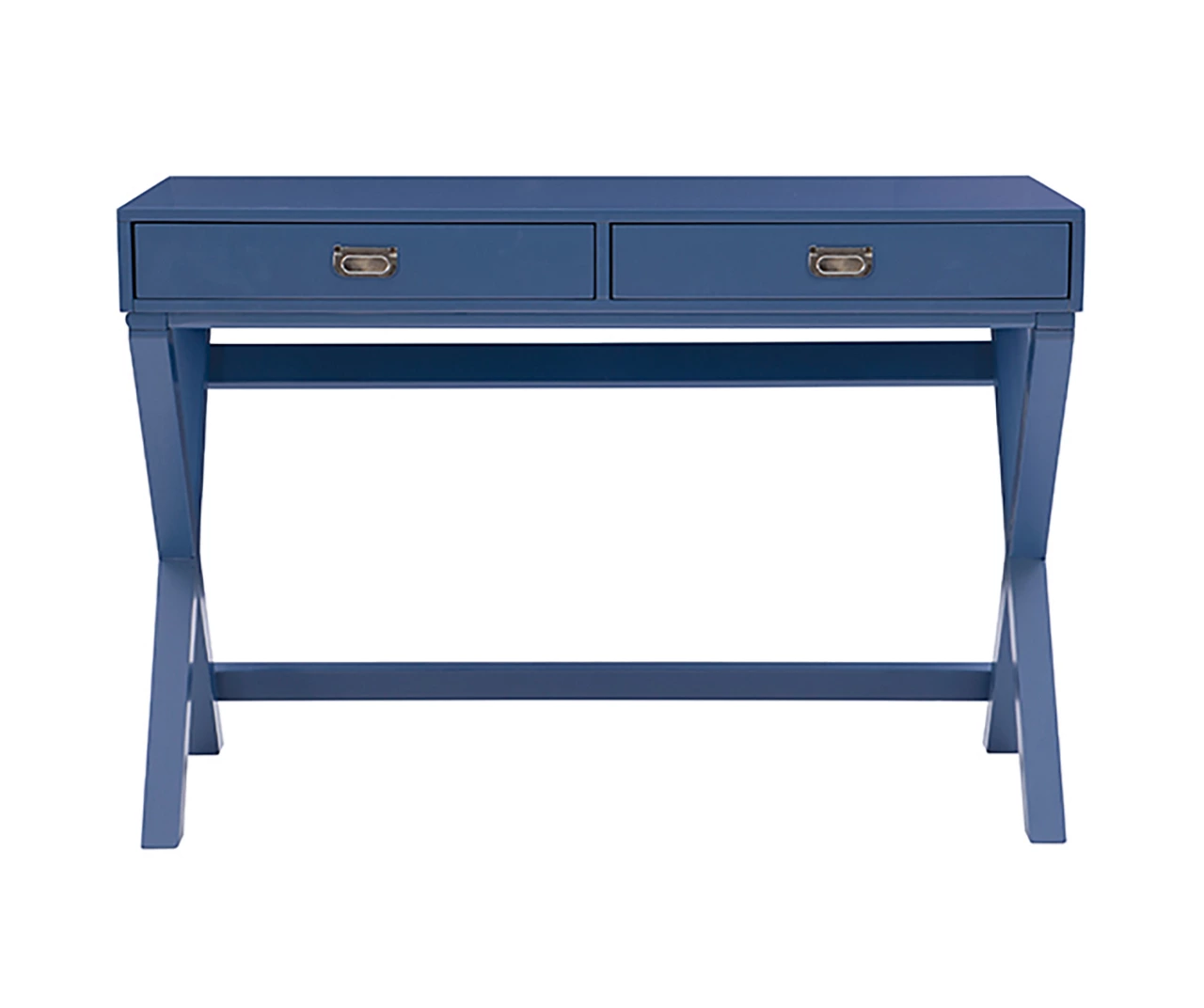 Kari Navy Blue 2-Drawer Campaign Desk 2 Kari Navy Blue 2-Drawer Campaign Desk - Image 2