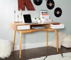 Nate Ash & White 2-Drawer Writing Desk -Walker Edison Shop 810543187 A0 8