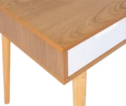 Nate Ash & White 2-Drawer Writing Desk -Walker Edison Shop 810543187 A8 5