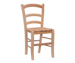 Bordeaux Natural Handwoven Ladder Back Side Chairs, 2-Pack -Walker Edison Shop 810543191 A0 2