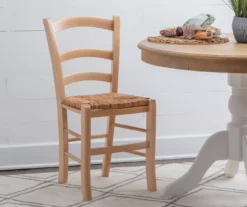 Bordeaux Natural Handwoven Ladder Back Side Chairs, 2-Pack -Walker Edison Shop 810543191 A0 7