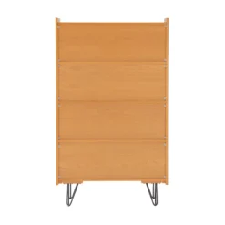 Nate Ash 4-Shelf Bookcase -Walker Edison Shop 810543195 5