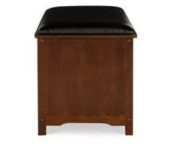 Grant Dark Walnut 10-Cube Cushioned Wood Bench -Walker Edison Shop 810543196 5