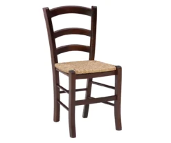 Bordeaux Walnut Handwoven Ladder Back Side Chairs, 2-Pack -Walker Edison Shop 810543200 A0 2