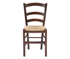 Bordeaux Walnut Handwoven Ladder Back Side Chairs, 2-Pack -Walker Edison Shop 810543200 A0 3