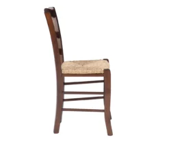 Bordeaux Walnut Handwoven Ladder Back Side Chairs, 2-Pack -Walker Edison Shop 810543200 A1