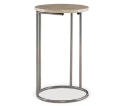 Global Designs Pewter Geometric Capiz Mosaic C Accent Table 9 Global Designs Pewter Geometric Capiz Mosaic C Accent Table -Walker Edison Shop 810543213 5