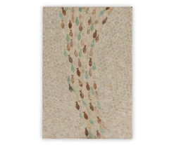 Global Designs Gold Geometric Capiz Mosaic Fish Pattern Accent Table -Walker Edison Shop 810543217 5