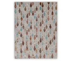 Global Designs Gold Geometric Capiz Mosaic Fish Pattern C Accent Table -Walker Edison Shop 810543218 4