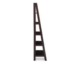 Boston Espresso 5-Shelf Wooden Ladder Bookcase -Walker Edison Shop 810543223 A0 2
