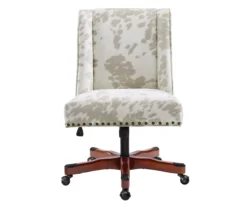 Austin Brown Linen Cow Print Office Chair -Walker Edison Shop 810543224 A0 2
