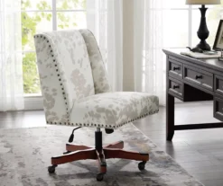 Austin Brown Linen Cow Print Office Chair -Walker Edison Shop 810543224 A0 8