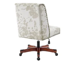 Austin Brown Linen Cow Print Office Chair -Walker Edison Shop 810543224 A4 4