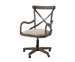 Radley Cafe Gray Wash X-Back Swivel Office Chair -Walker Edison Shop 810543227 4