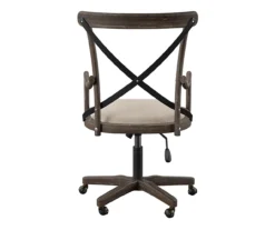 Radley Cafe Gray Wash X-Back Swivel Office Chair -Walker Edison Shop 810543227 5