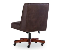 Austin Dark Walnut Upholstered Office Chair -Walker Edison Shop 810543233 A2 4