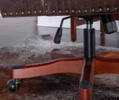 Austin Dark Walnut Upholstered Office Chair -Walker Edison Shop 810543233 A8 8