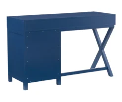 Kari Royal Blue 4-Drawer Office Desk 20 Kari Royal Blue 4-Drawer Office Desk -Walker Edison Shop 810543245 A4 4