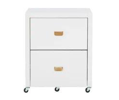 Kari White 2-Drawer Rolling Filing Cabinet -Walker Edison Shop 810543247 3