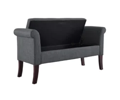 Emery Charcoal Tufted Fabric Storage Bench 5 Emery Charcoal Tufted Fabric Storage Bench -Walker Edison Shop 810543266 4