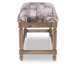 Moroccan Tapestry Upholstered Rustic Driftwood Bench 18 Moroccan Tapestry Upholstered Rustic Driftwood Bench -Walker Edison Shop 810543274 4 1