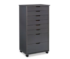 Craft Mate Gray Wood 8-Drawer Rolling Storage Cart