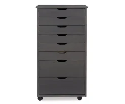 Craft Mate Gray Wood 8-Drawer Rolling Storage Cart -Walker Edison Shop 810543293 3