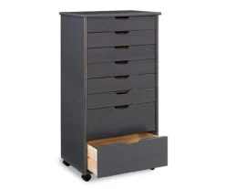 Craft Mate Gray Wood 8-Drawer Rolling Storage Cart -Walker Edison Shop 810543293 5
