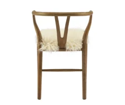 Emmitt Gray & Brown Faux Fur Wishbone Chair -Walker Edison Shop 810543298 A2 5