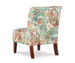 Danna Multicolor Upholstered Paisley Curved Back Slipper Chair -Walker Edison Shop 810543301 4