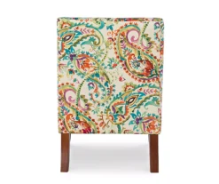 Danna Multicolor Upholstered Paisley Curved Back Slipper Chair -Walker Edison Shop 810543301 5