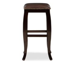 Dallas Brown Cushioned Square Top Bar Stool -Walker Edison Shop 810543312 3