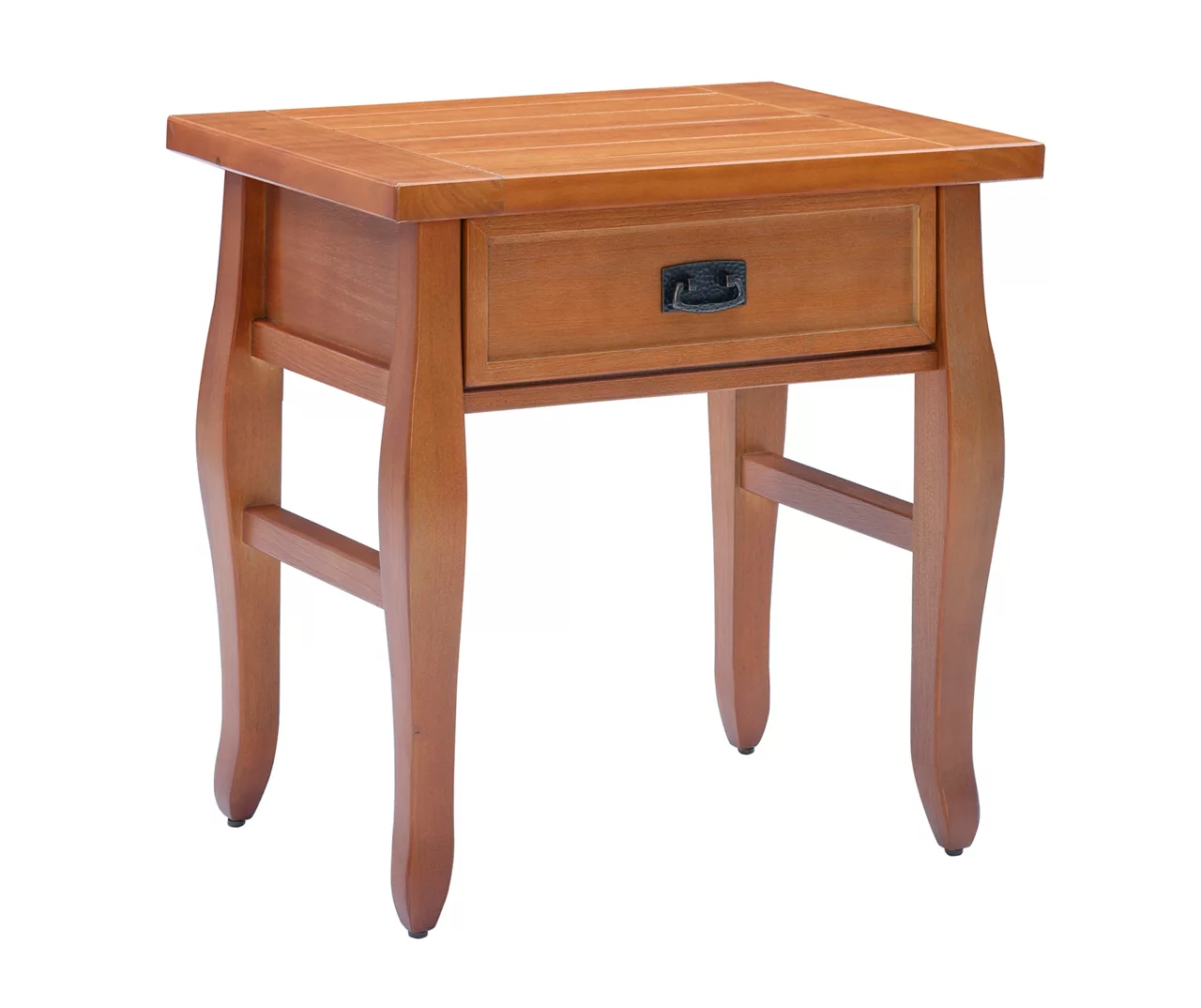 Denver Antique Pine 1-Drawer Curved Leg End Table 1 Denver Antique Pine 1-Drawer Curved Leg End Table