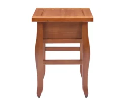 Denver Antique Pine 1-Drawer Curved Leg End Table 17 Denver Antique Pine 1-Drawer Curved Leg End Table -Walker Edison Shop 810543318 A1 3