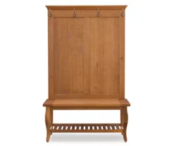 Denver Antique Pine 4-Hook Curved Leg Hall Tree -Walker Edison Shop 810543319 3