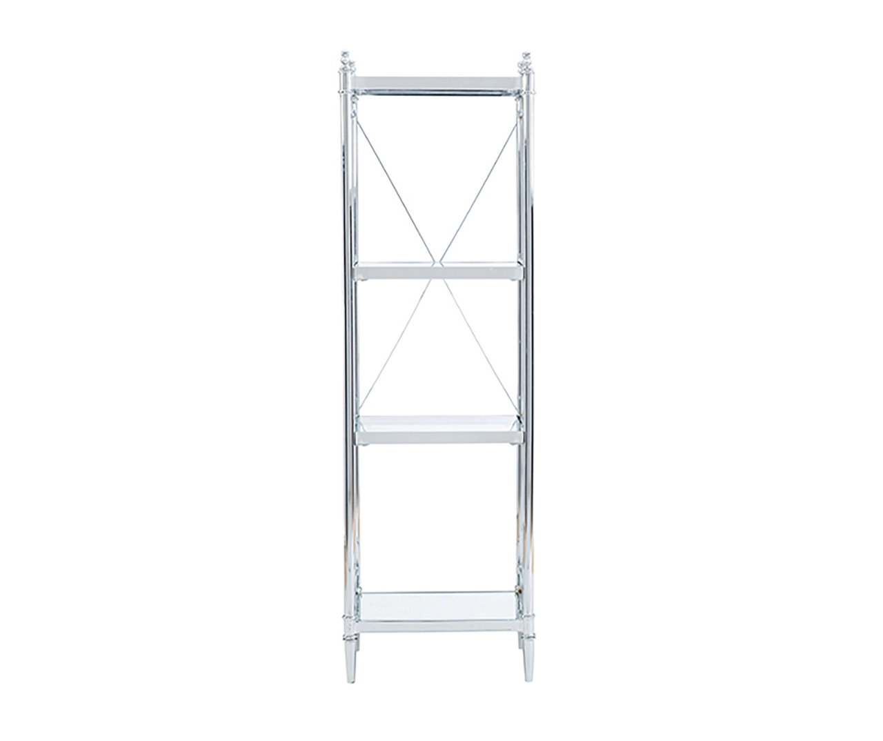 Hawkins Chrome & Glass 4-Tier Shelf 2 Hawkins Chrome & Glass 4-Tier Shelf - Image 2