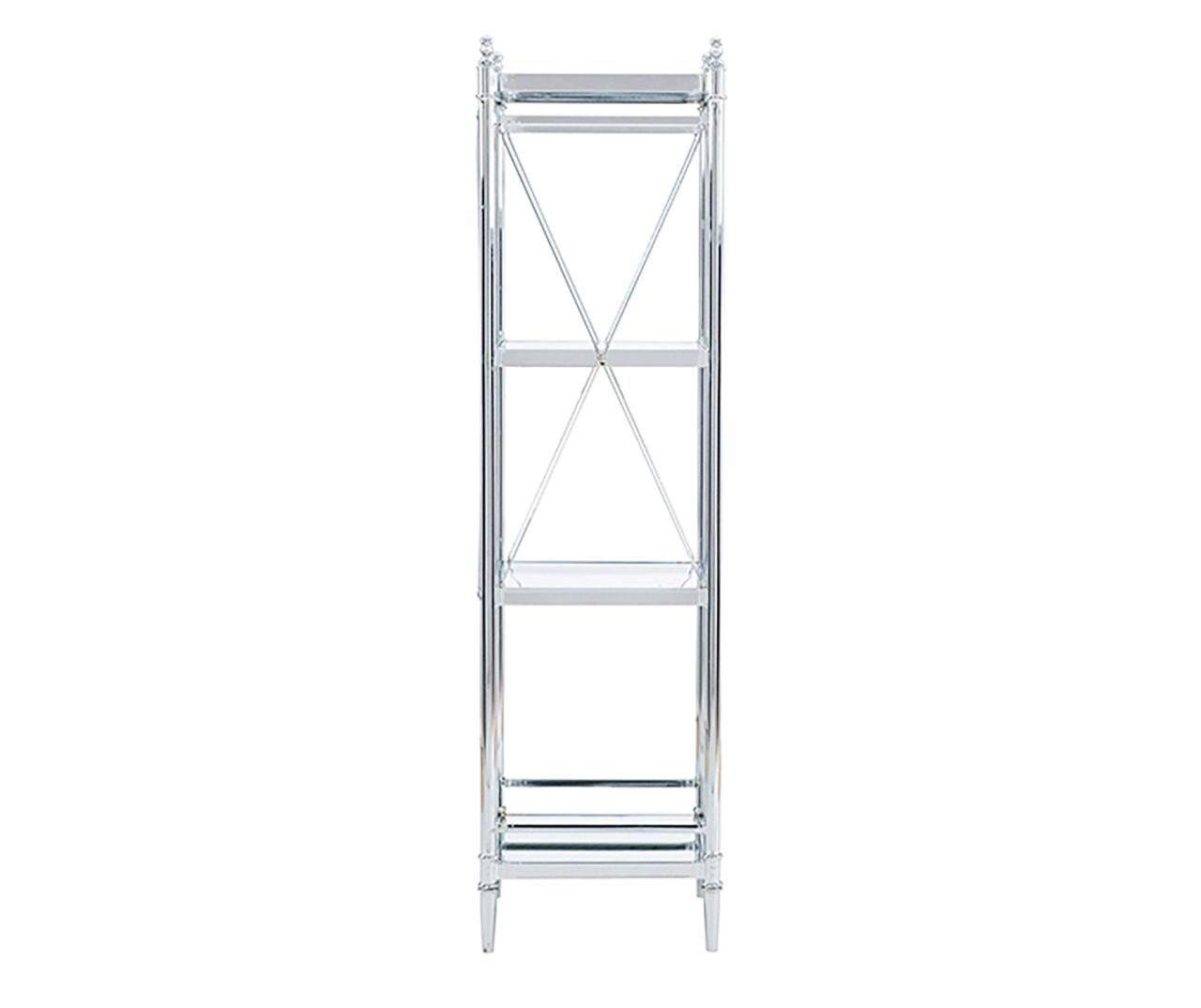 Hawkins Chrome & Glass 4-Tier Shelf 3 Hawkins Chrome & Glass 4-Tier Shelf - Image 3