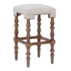 Chilton Brown Striped Backless Bar Stool