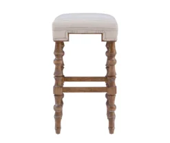 Chilton Brown Striped Backless Bar Stool -Walker Edison Shop 810543327 A0 2