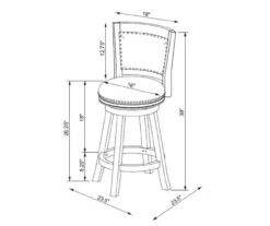 Graham Light Gray Padded Swivel Counter Stool -Walker Edison Shop 810543337 D8 9